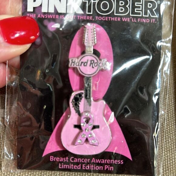 Hard Rock Cafe Pink October PIn NWT - Picture 2 of 3